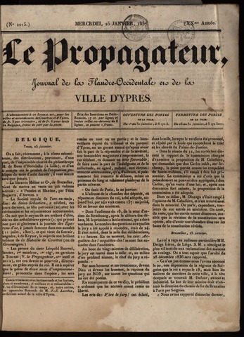 Le Propagateur (1818-1871) 1837-01-25