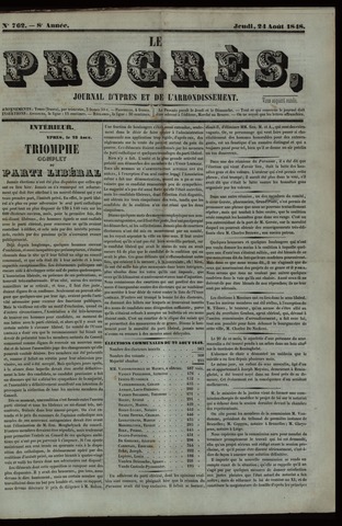 Le Progrès (1841-1914) 1848-08-24