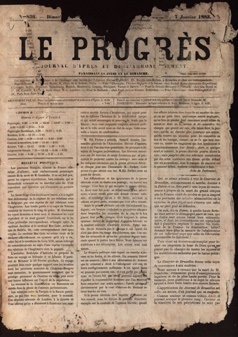 Le Progrès (1841-1914) 1883-01-07