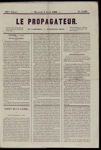 Le Propagateur (1818-1871) 1860-04-04