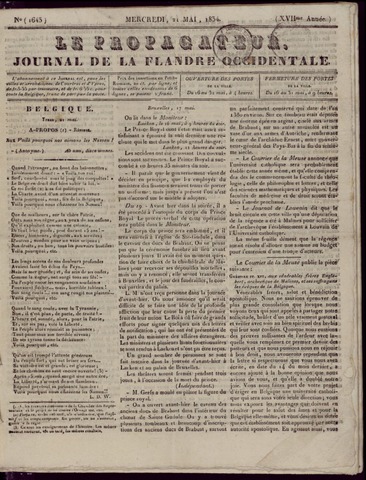 Le Propagateur (1818-1871) 1834-05-21