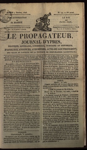 Le Propagateur (1818-1871) 1826-10-07