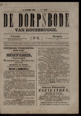 De Dorpsbode van Rousbrugge (1856-1857 en 1860-1862) 1860-10-24