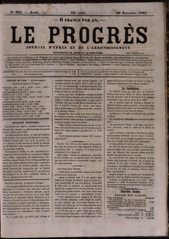 Le Progrès (1841-1914) 1882-11-30