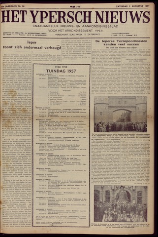 Het Ypersch nieuws (1929-1971) 1957-08-03