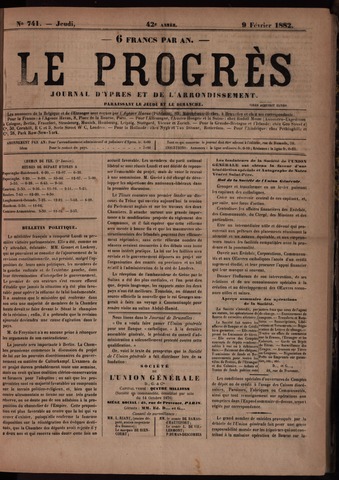 Le Progrès (1841-1914) 1882-02-09