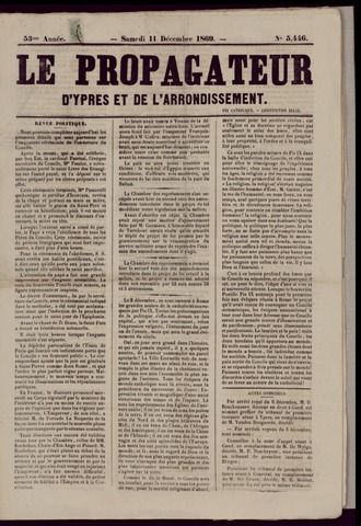 Le Propagateur (1818-1871) 1869-12-11