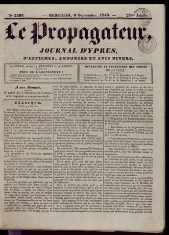 Le Propagateur (1818-1871) 1840-09-09