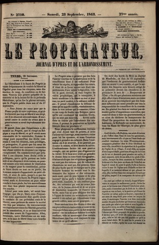 Le Propagateur (1818-1871) 1843-09-23