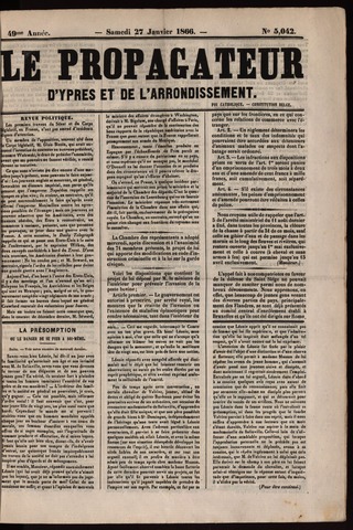 Le Propagateur (1818-1871) 1866-01-27