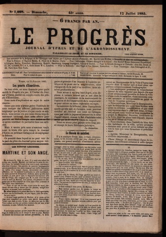 Le Progrès (1841-1914) 1885-07-12