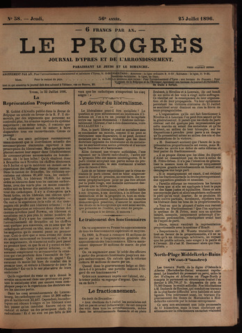 Le Progrès (1841-1914) 1896-07-23