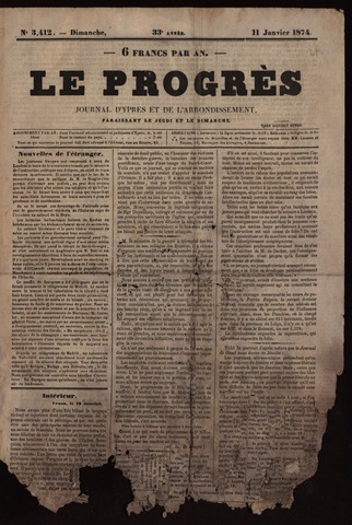 Le Progrès (1841-1914) 1874-01-11