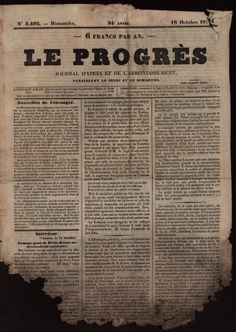 Le Progrès (1841-1914) 1874-10-18
