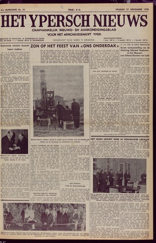 Het Ypersch nieuws (1929-1971) 1970-11-27