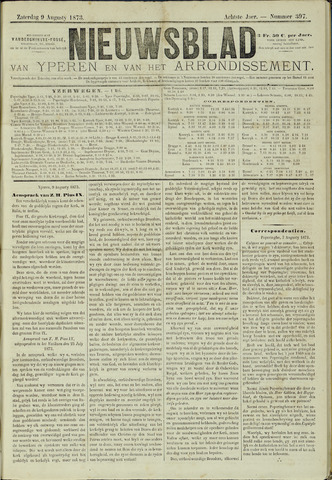 Nieuwsblad van Yperen en van het Arrondissement (1872-1912) 1873-08-09