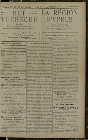 Het Ypersch nieuws (1929-1971) 1929-11-09
