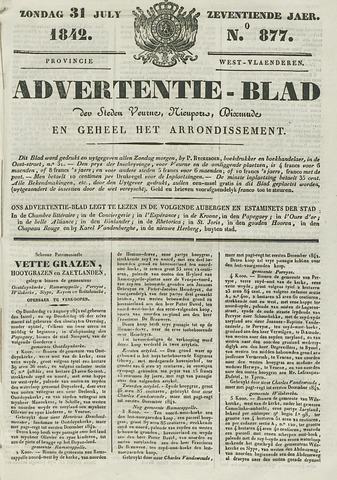 Het Advertentieblad (1825-1914) 1842-07-31
