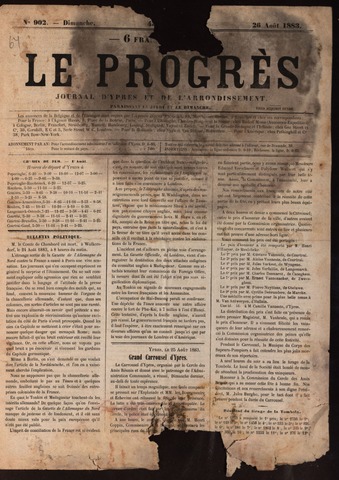 Le Progrès (1841-1914) 1883-08-26