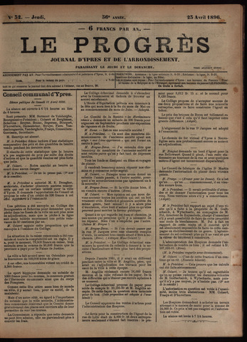 Le Progrès (1841-1914) 1896-04-23