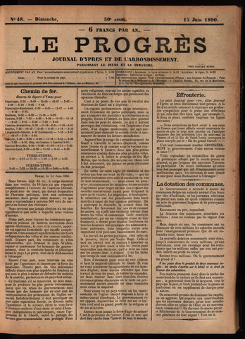 Le Progrès (1841-1914) 1890-06-15