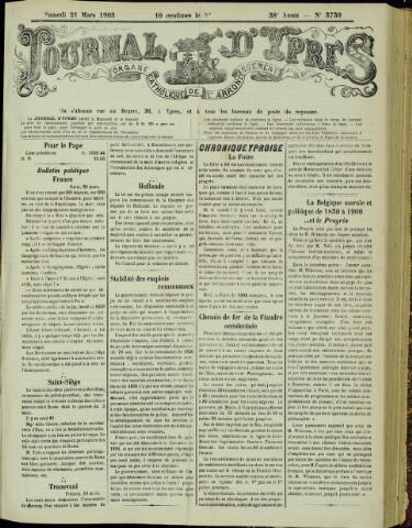 Journal d’Ypres (1874 - 1913) 1903-03-21