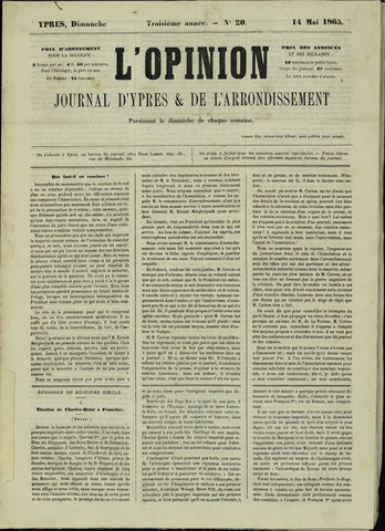 L’Opinion (1863-1873) 1865-05-14
