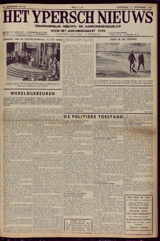 Het Ypersch nieuws (1929-1971) 1952-09-27