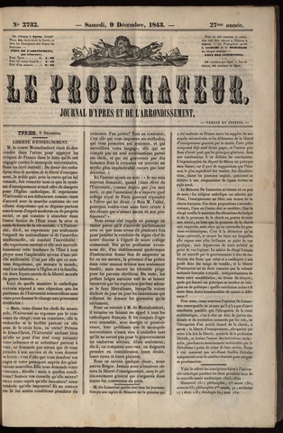 Le Propagateur (1818-1871) 1843-12-09