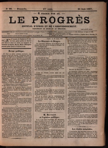 Le Progrès (1841-1914) 1887-08-21