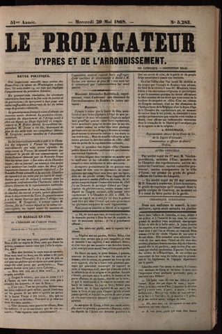 Le Propagateur (1818-1871) 1868-05-20