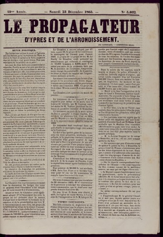 Le Propagateur (1818-1871) 1865-12-23