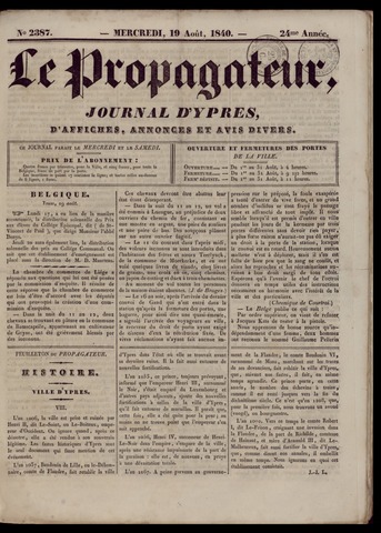 Le Propagateur (1818-1871) 1840-08-19