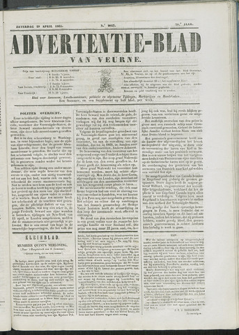 Het Advertentieblad (1825-1914) 1865-04-29