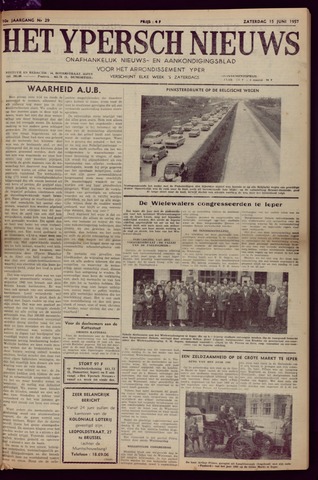 Het Ypersch nieuws (1929-1971) 1957-06-15