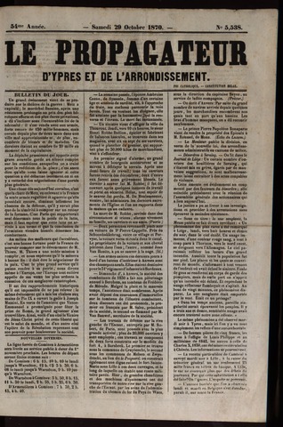 Le Propagateur (1818-1871) 1870-10-29