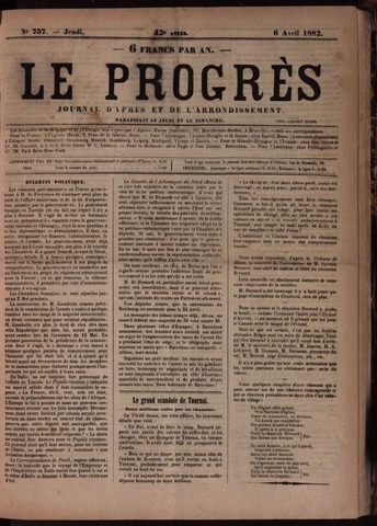Le Progrès (1841-1914) 1882-04-06