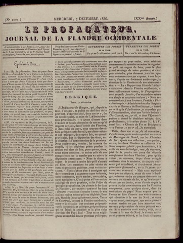 Le Propagateur (1818-1871) 1836-12-07