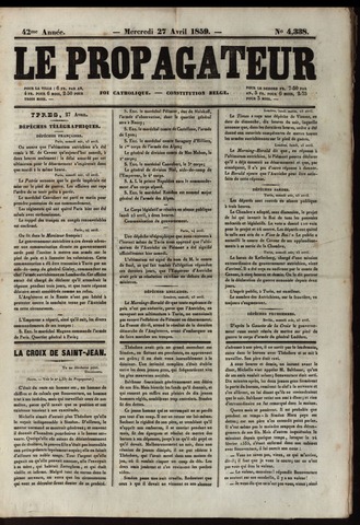 Le Propagateur (1818-1871) 1859-04-27