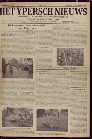 Het Ypersch nieuws (1929-1971) 1958-09-13