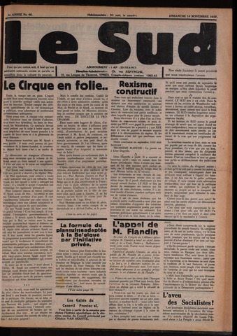 Le Sud (1934-1939) 1937-11-14