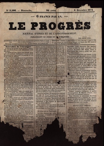 Le Progrès (1841-1914) 1874-12-06