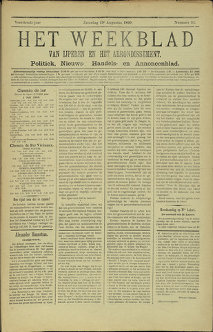 Het weekblad van Ijperen (1886-1906) 1899-08-19