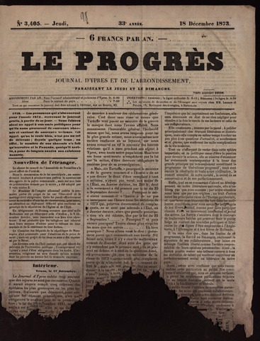 Le Progrès (1841-1914) 1873-12-18