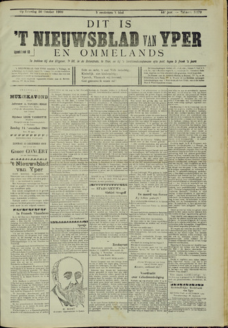 Nieuwsblad van Yperen en van het Arrondissement (1872-1912) 1909-10-30