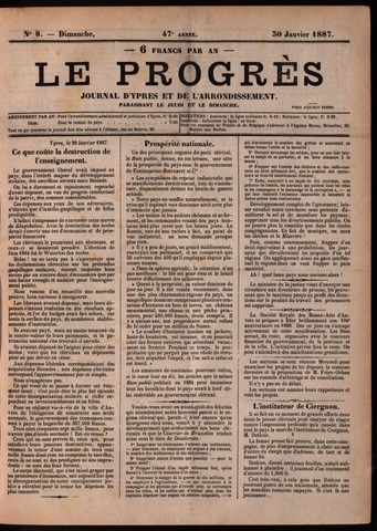 Le Progrès (1841-1914) 1887-01-30