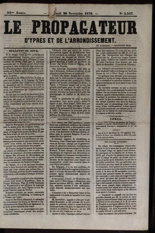 Le Propagateur (1818-1871) 1870-11-30