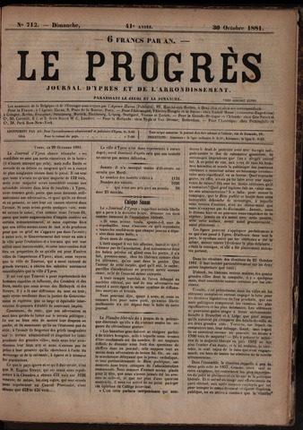 Le Progrès (1841-1914) 1881-10-30