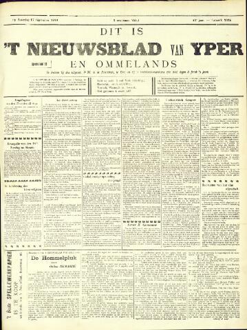 Nieuwsblad van Yperen en van het Arrondissement (1872 - 1912) 1910-09-17