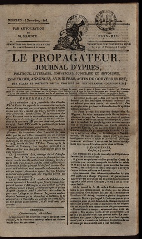 Le Propagateur (1818-1871) 1826-11-15